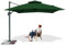Parasol Déporté 2,5 x 2,5 m Carré - Voile d'Ombre Imperméable avec Protection UV pour Jardin, résistant aux intempéries et déchirures Terrasse, Pergola et Balcon (Green,3×3M/9.8FT)