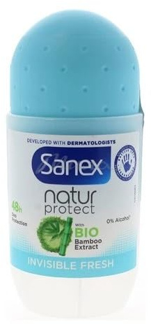 6er Pack - Sanex Natur Protect Deo Roll-on - Invisible Fresh Bamboo - 50ml