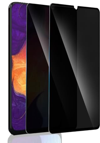 Yonntmmi Schutzfolie für Galaxy A50 für Panzerglas Sichtschutz, 2 Stück Anti-Spy Panzer Schutz Glas, Anti-Spy, 9H Härte, Kratzfest Panzer Schutz Glas für Galaxy A50