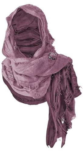 Generisch Viking Cowl Scarf Wrap Dune Wasteland Hooded Shawl Mittelalterliche Ritter Renaissance Retro Halstuch Pirat Costume Cape Rogue Medieval Cloak Gothic Tuch