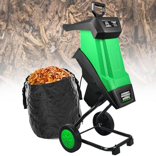 Trituratore Multifunzionale per Rami di Foglie, trituratore Elettrico ad Alta Potenza da 2400 W, può Essere Rotto Rami di Diametro 4 cm, 50L Cippatore Trita Legno Tritatutto da Giardino