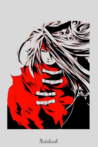 Vinccent Valentine Final Fantasy Notebook: Diary, Matte Finish Cover, Planner, Journal, 6x9 120 Pages, Lined College Ruled Paper