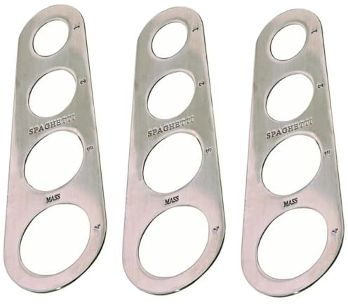 HIAKDOFT 3 pezzi Misuratore Spaghetti Acciaio con Dosaspaghetti per Porzioni Utensile da Cucina Antiruggine per Casa e Ristorante