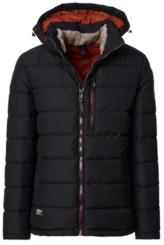 CASAMODA Steppjacke mit Kapuze Uni Schwarz XXL