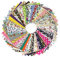 (100% Baumwolle) 100 Stück Patchwork Stoffe 10 x 10 cm Bunte Baumwollstoff Set Stoffpaket DIY Baumwolltuch Stoffreste Paket Stoffpakete in zufälligen Muster und Farbe