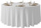 Urby Runde Tischdecke für 1,5–1,8 m runde Klapptische für 6–8 Gäste, Tisch mit 6 Stühlen, 304,8 cm, Weiß Ideal für Party, Hochzeit, Bankett und Events