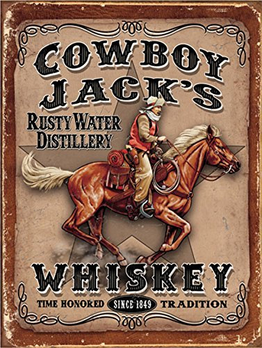 SHAWPRINT COWBOY JACKS WHISKEY BAR/PUB MAN CAVE SIGN RETRO METAL TIN WALL PLAQUE SIGN NOVELTY GIFT