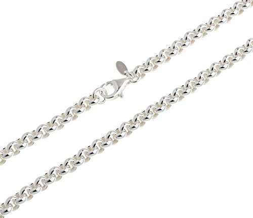 Silberketten Store Runde Erbskette - 5,4mm Breite - Länge wählbar 38cm-100cm - echt 925 Silber
