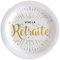 Chal - 10 Assiettes Vive la Retraite blanc et or