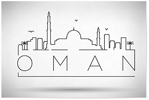 artboxONE Poster 30x20 cm Städte Minimal Oman Skyline hochwertiger Design Kunstdruck - Bild Oman City Design