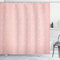 ABAKUHAUS Romantisch Duschvorhang, Blumen-Spirale, Stoffliches Gewebe Badezimmerdekorationsset mit Haken, 175 x 180 cm, Coral Weiß