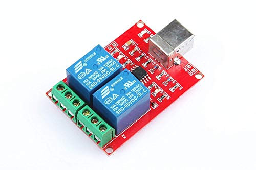 ARCELI SRD-05VDC-SL-C 2-Wege 5V Relais-Modul Kostenloser Treiber USB Control Switch PC Intelligent Control