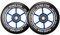 CLAS FOX Pro Stunt Scooter Rollen Roller Räder Wheels 100mm EIN Paar mit ABEC-9 Kugellager CNC Metallkern Graviti (2 stücke) (schwarz-blau)