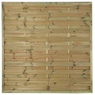Forest Garden 1.8m x 1.8m Pressure Treated Decorative Europa Plain Fence Panel - Pack of 4