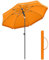 SONGMICS Sombrilla de 200 cm, UPF 50+, Inclinación Bidireccional de 30°, Altura Ajustable, con Bolsa de Transporte, para Balcón Jardín Terraza Playa, sin Base, Naranja GPU65OGV1