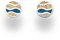 DUR Ohrstecker Strandwellen Steinsand blau, 925er Silber & Strandsand, O5138