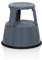 hjh OFFICE Tritthocker TIO-M II Metall Elefantenfuß, Höhe 42 cm, bis 150kg belastbar, mit Rollen 830007 Grau