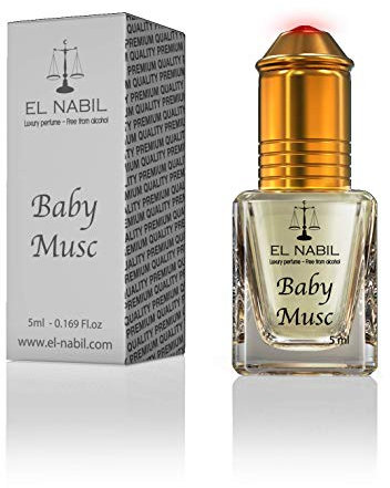 Musc Baby 5ml Parfum Duft - El Nabil Misk Musk Moschus Parfümöl für HERREN & DAMEN - Ätherische Essenzen Natur Perfume Oil Attar Scent