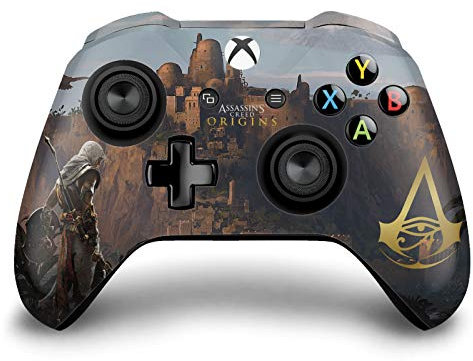 Head Case Designs Offizielle Zugelassen Assassin's Creed Bayek Kamm Origins Schauspieler Kunst Matte Vinyl Haut Gaming Aufkleber Abziehbild Abdeckung kompatibel mit Xbox One S/X Controller