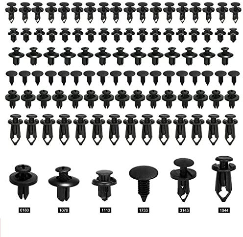 190Stk Befestigung Clips Türverkleidung Klammern Stoßstangen Befestigung Clips Auto Set mit Lösewerkzeug Zierleistenkeile Set Kunststoffnieten Stoßstangen Kabelbinder
