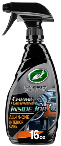 Turtle Wax Hybrid Solutions Inside Job, All Purpose Ceramic Interior Car Cleaner and Protectant, Cleans, Deodorizes and Protects Leather Car Seats, Vinyl, Rubber, and Plastic, 16 fl oz (Pack of 1)