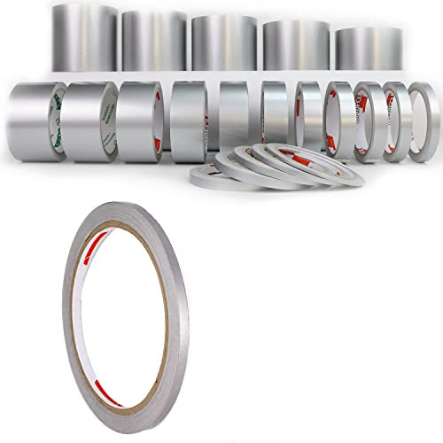 Autodekor Zierstreifen Streifenaufkleber Klebezierbänder Pinstriping Tape Line Race Look Performance Style DIY KFZ LKW Wohnmobil Boot Bike Motorrad Flugzeug Basteln Modellbau (9 mm, Silber)