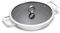 Olavson My Innovative beschichtete Bratpfanne mit Kupferkern - Beschichtete Pfanne für Induktion - Ofen, Gasherd und spülmaschinenfest - Kleine Pfanne mit Deckel -Servierpfanne 26 cm Edelstahl