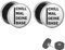 Treuheld® Silberner Fake Plug Chill mal deine Base - Bild Ohrstecker mit Motiv - Anzahl: 1 Paar (2 Stück)