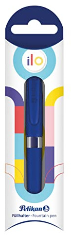 Pelikan 817776 Ilo Füllfederhalter, Kartuschenfüllsystem, Blau