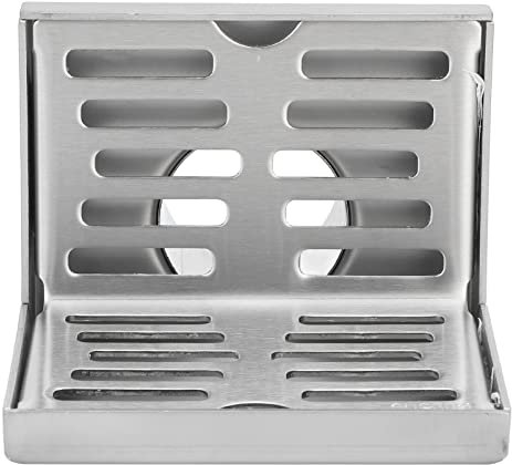 Quadratischer Bodenablauf Duschbodenablauf Abnehmbarer L-förmiger Eckbodenablauf Edelstahl Seitenboden Balkon Wandablauf