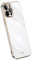 Topme Silikonhülle für iPhone 12 Pro Max 6.7 Inches, [handyhülle im Goldrand-Stil] - Weiß