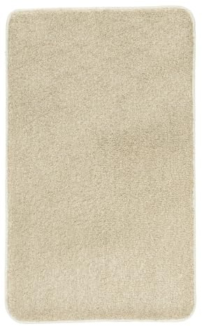 Kleine Wolke Badteppich Relax Sandbeige 50 x 80 cm | OEKO-TEX zertifiziert, rutschhemmende Unterseite, für Fußbodenheizung, maschinenwaschbar, 100% Polyacryl