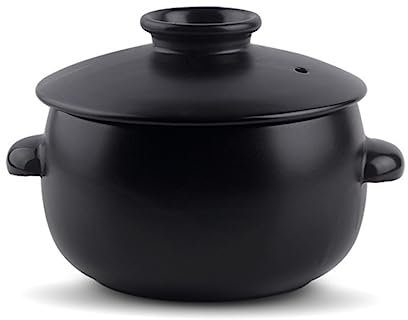 BALWOO Pentola in terracotta coreana Ttukbaegi, pentola di cottura in argilla ceramica pentola petalite, pentola in ceramica resistente al calore, ciotola in pietra zero crack, pentola per zuppa