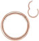 Artskin G23 Titanium 20g Nose Rings Hoops Women 20 Gauge 8mm Nose Rings Rose Gold Septum Clicker Hinged Ring Body Piercing Earrings for Cartilage Helix Ear Lobe Daith Rook Conch Tragus
