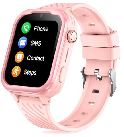DDIOYIUR Smartwatch Bambini GPS 4G con WiFi Videochiamata SOS Camera Impermeabile Messaggio Sveglia Cronometro Modalità Classe Lettore Musicale Notifica Vibrazione Regalo per Ragazzi e Ragazze.