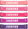 Fitnessbänder[5er Set], Resistance Band mit 5 Stufen,Gymnastikband Unterschiedliche Spannungen Widerstandsbänder Trainingsband für Fitness Yoga Pilates