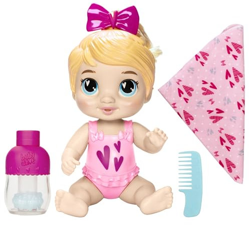 Baby Alive Shampoo Snuggle Harper Hugs Blondes Haar, 27,9 cm, Wasser-Babypuppe, Spielset, Spielzeug für 3-jährige Mädchen und Jungen und älter
