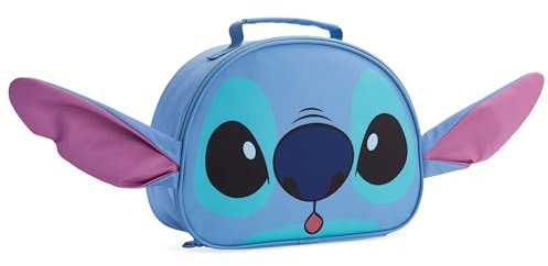 Disney Stitch Lunch Tasche mit Isoliertem Futter, Mini Kühltasche für die Schule - Stitch Sachen (Blau 3D)
