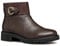 Geox D Hoara B, Stivale alla Caviglia Donna, Marrone Scuro, 40 EU