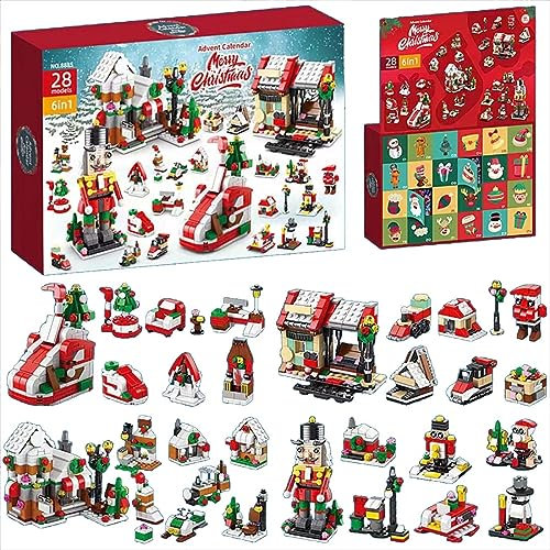 KoDeer Adventskalender 2023, 24 Weihnachten Bausatz, 24 Nussknacker Klemmbausteine Set, Bausteine Kompatibel mit Lego