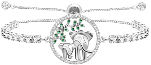 Glückselefant-Armband für Frauen, Elefanten-Geschenke, Glücksgeschenke für Frauen, Elefantenmutter und Kind, warmer Begleiter, modisches Armband, Muttertagsgeschenk für Mutter