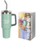 Fisura – Botella de agua térmica 1,2 litros Botella térmica grande. Botella de acero inoxidable. Sin BPA. 24 horas frío / 12 horas calor. Con pajita incluida. 9,8 cm x 27,8 cm (Lots of ice, azul)