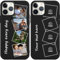 Personalisierte Handyhülle für iPhone 15,Personalisiert Hülle mit Eigenem Foto Bedrucken Bild Text Selbst Gestaltet Schutzhülle, Schwarz Silikon Stoßfest Individuelle Custom Case