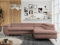 MKS MEBLE Ecksofa Sofa Rosa, Wohnlandschaft L-Form mit Schlaffunktion und Bettkasten, Schlafsofa mit Bettkasten, Sofa mit Einstellbare Kopfstützen, Peter L - Rosa Boucle - Rechts Rosa