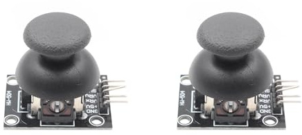 KEALBAUS 2 x 5-poliges Breakout--Schild für PS2-Joystick-Game-Controller, 2,54 mm Pin, -Wege-Wippe, 10 K Widerstand für
