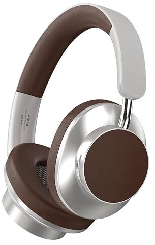 ND Next Destination 902 Auricolari wireless Bluetooth 5.3, bassi potenti e audio cristallino, cuffie over-ear con archetto e batteria a lunga durata, marrone