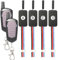ZHOFONET Interrupteur sans fil DC12 V, 4 voies, DC 5 V/12 V/24 V/30 V, 3 A, mini relais 4 canaux, interrupteur sans fil, télécommande longue distance, pour bandes lumineuses, serrures de porte
