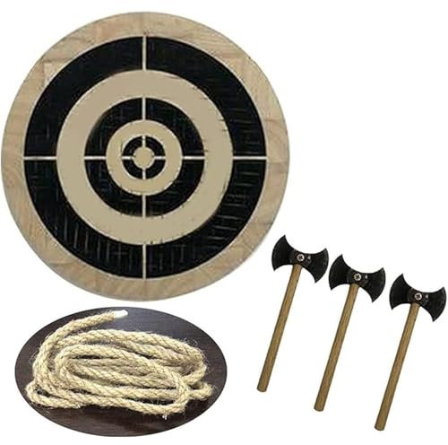 QYOEGSQ Cible De Fléchettes en Bois, Jeu De Fléchettes en Bois, Cible en Bois De Lancer De Hache, Jouet De Jeu De Fléchettes Sûr, À Utiliser dans Une Salle De Jeux, Un Dortoir Ou Une Fête