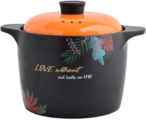 Ceramic Casserole Pot Soup Pot Stew Pot Gas Household Open Flame High Temperature Crock Pot Large Capacity Congee Casserole,3.5L,6L