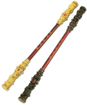 XIAOYUN Black Myth Wukong Spielperipheriegerät 35CM Monkey King Ruyi Golden Hoop Vollmetall-Handwerks-Ornamentmodell,Gold